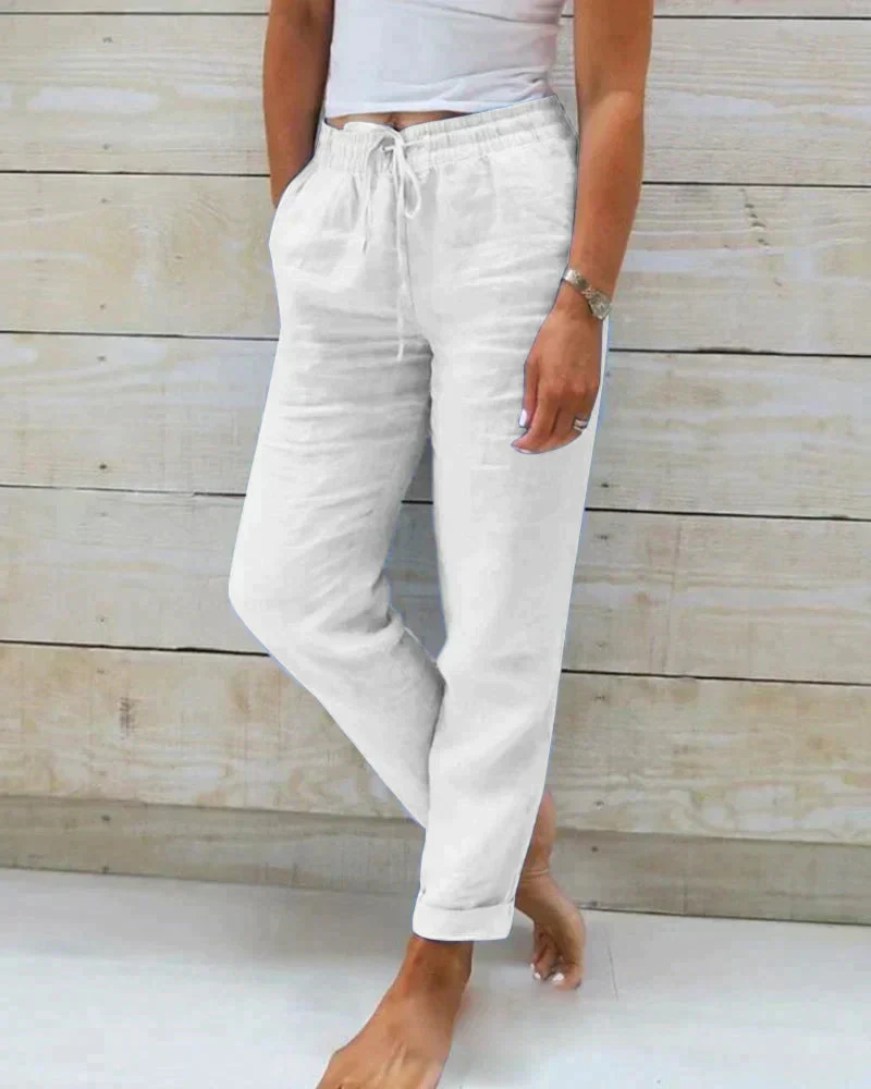 Pantalón Mujer Lino