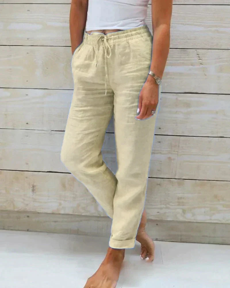 Pantalón Mujer Lino