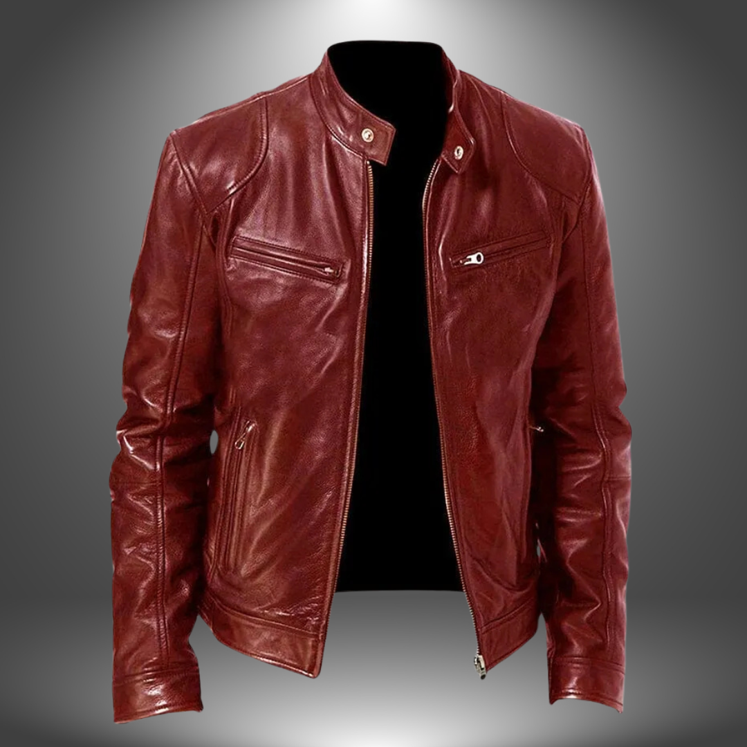Chaqueta de Piel para Hombre – Estilo Biker