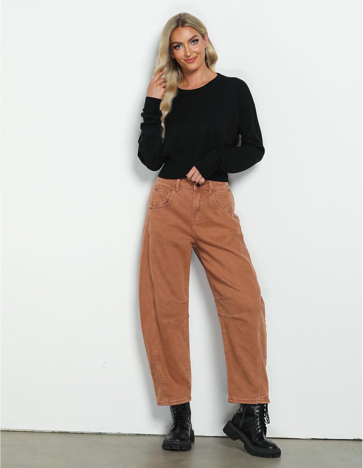 Jeans Mujer Barrel Tiro Alto