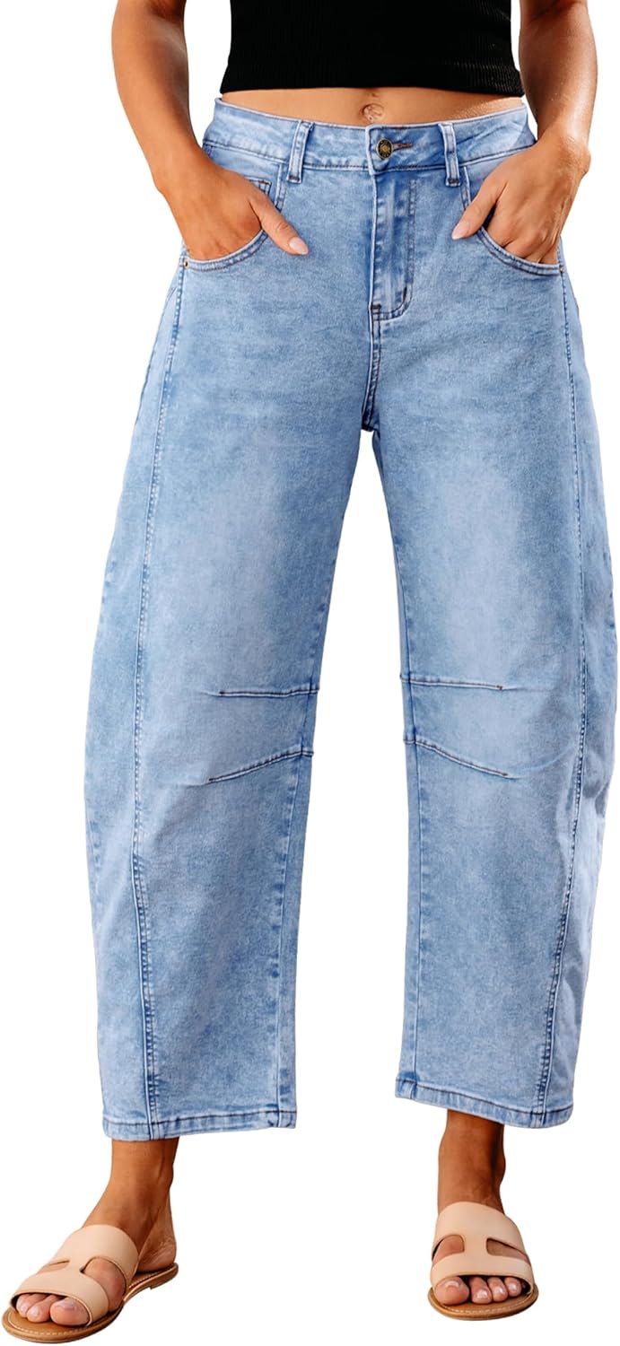 Jeans Mujer Barrel Tiro Alto