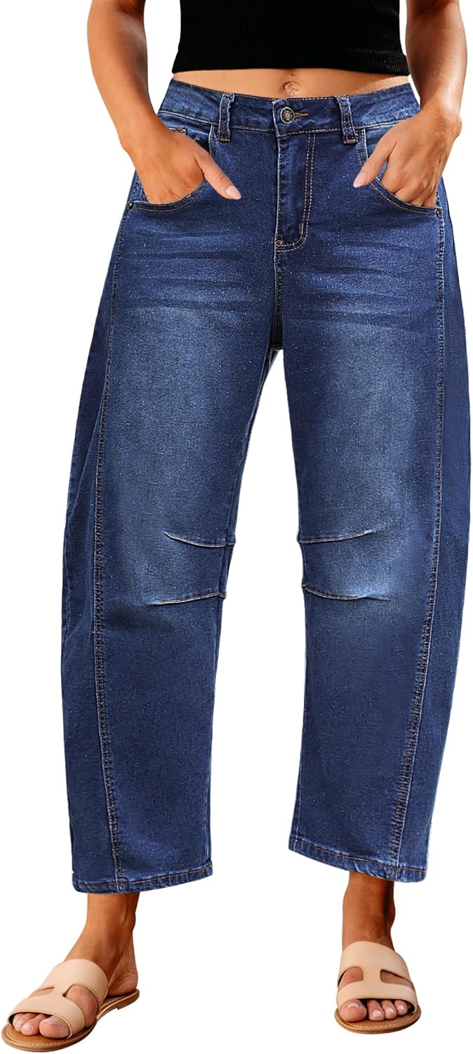 Jeans Mujer Barrel Tiro Alto