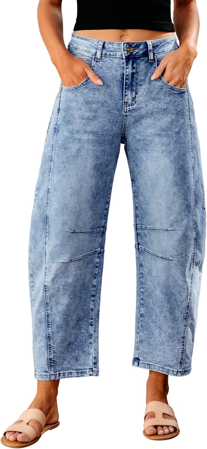 Jeans Mujer Barrel Tiro Alto
