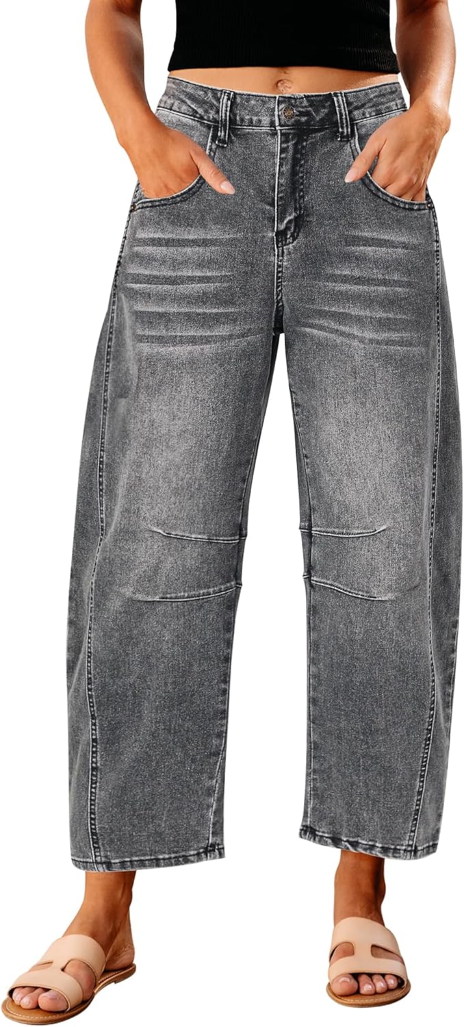 Jeans Mujer Barrel Tiro Alto