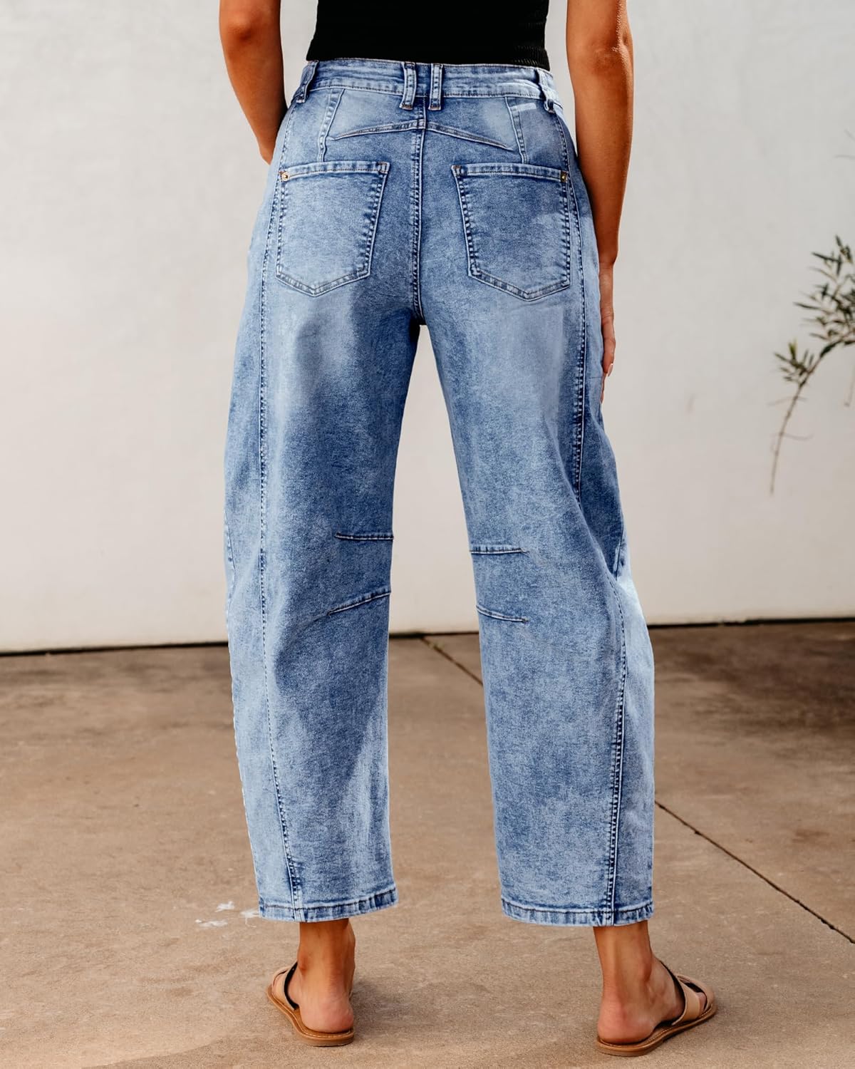 Jeans Mujer Barrel Tiro Alto