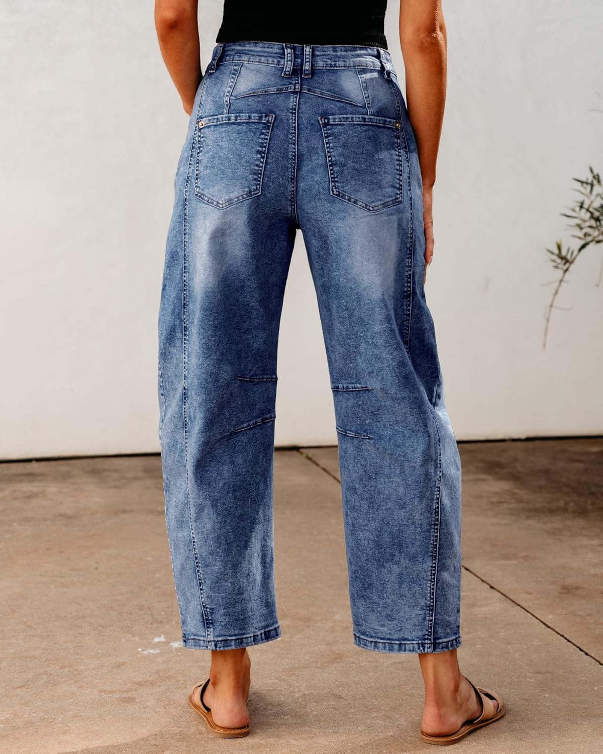 Jeans Mujer Barrel Tiro Alto