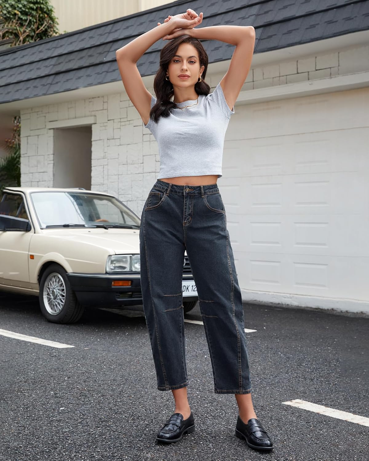 Jeans Mujer Barrel Tiro Alto