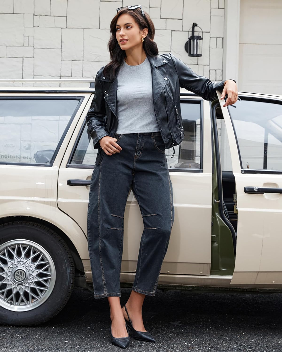 Jeans Mujer Barrel Tiro Alto