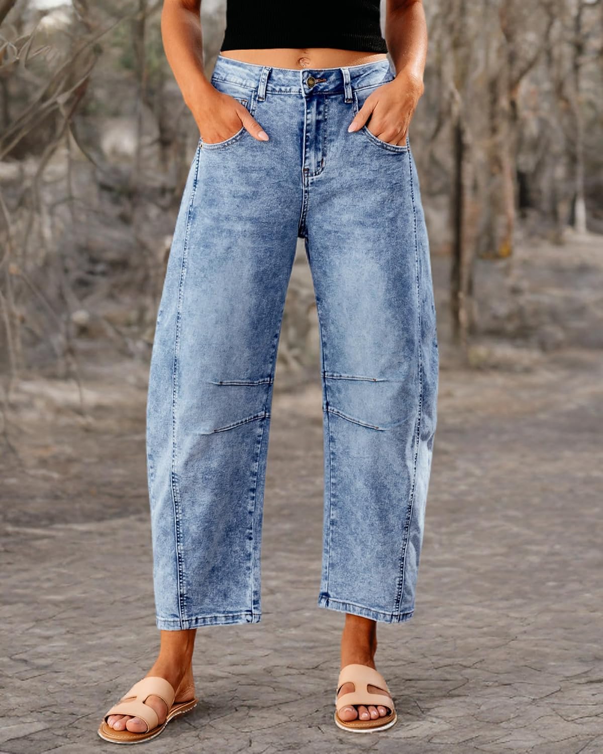 Jeans Mujer Barrel Tiro Alto