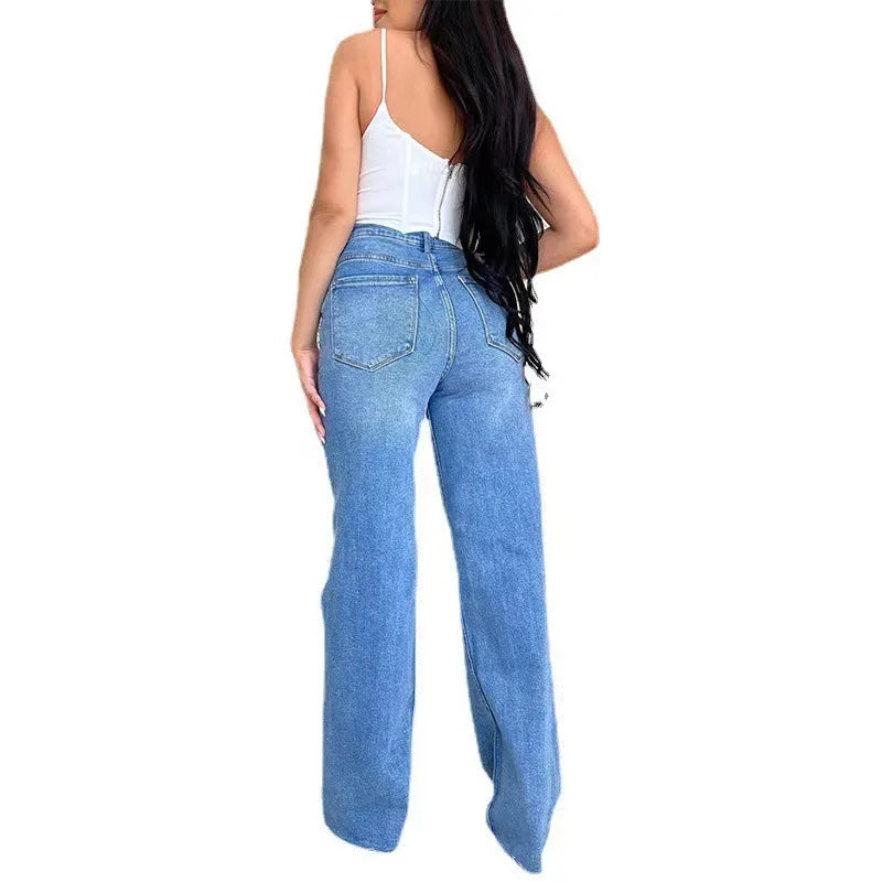 Jeans Rectos Mujer Vintage