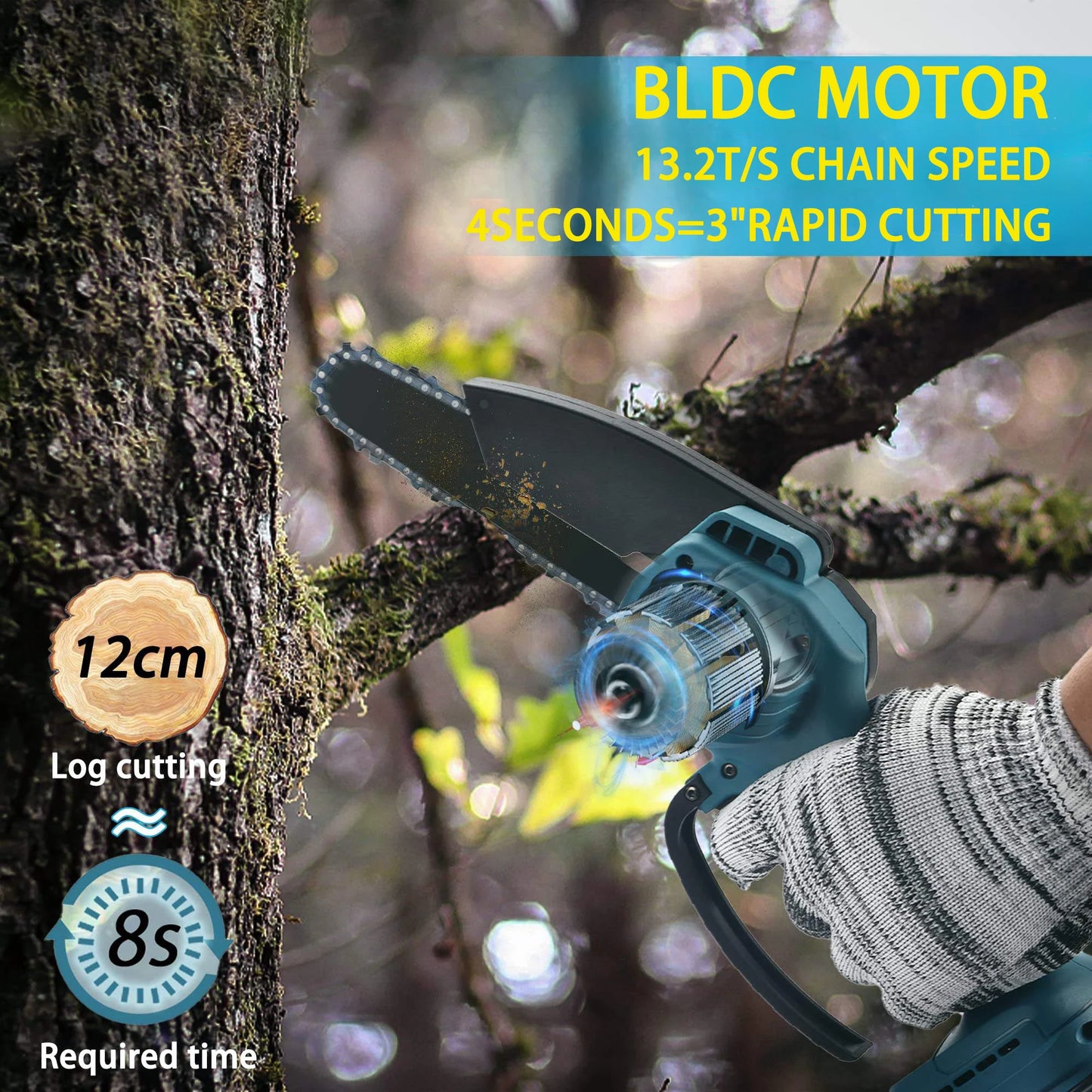 Motosierra Eléctrica Portátil Batería
