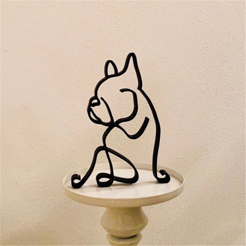 Esculturas Hierro Perro Gato