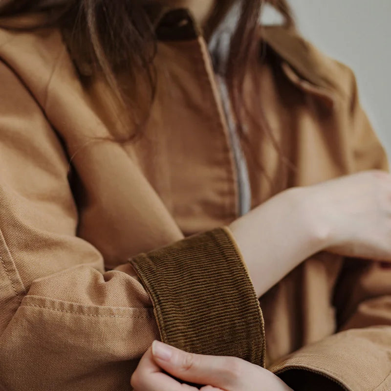 Chaqueta Mujer Canvas Retro Kaki