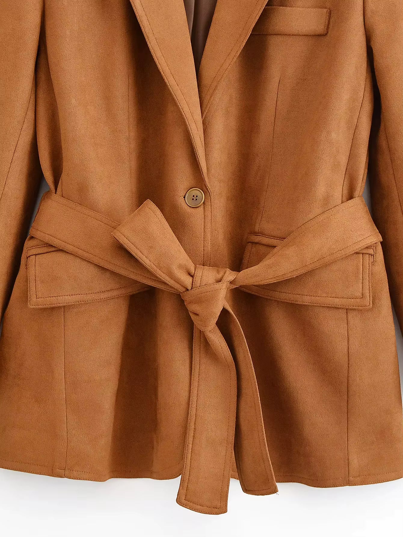Blazer de Ante con Cinturón
