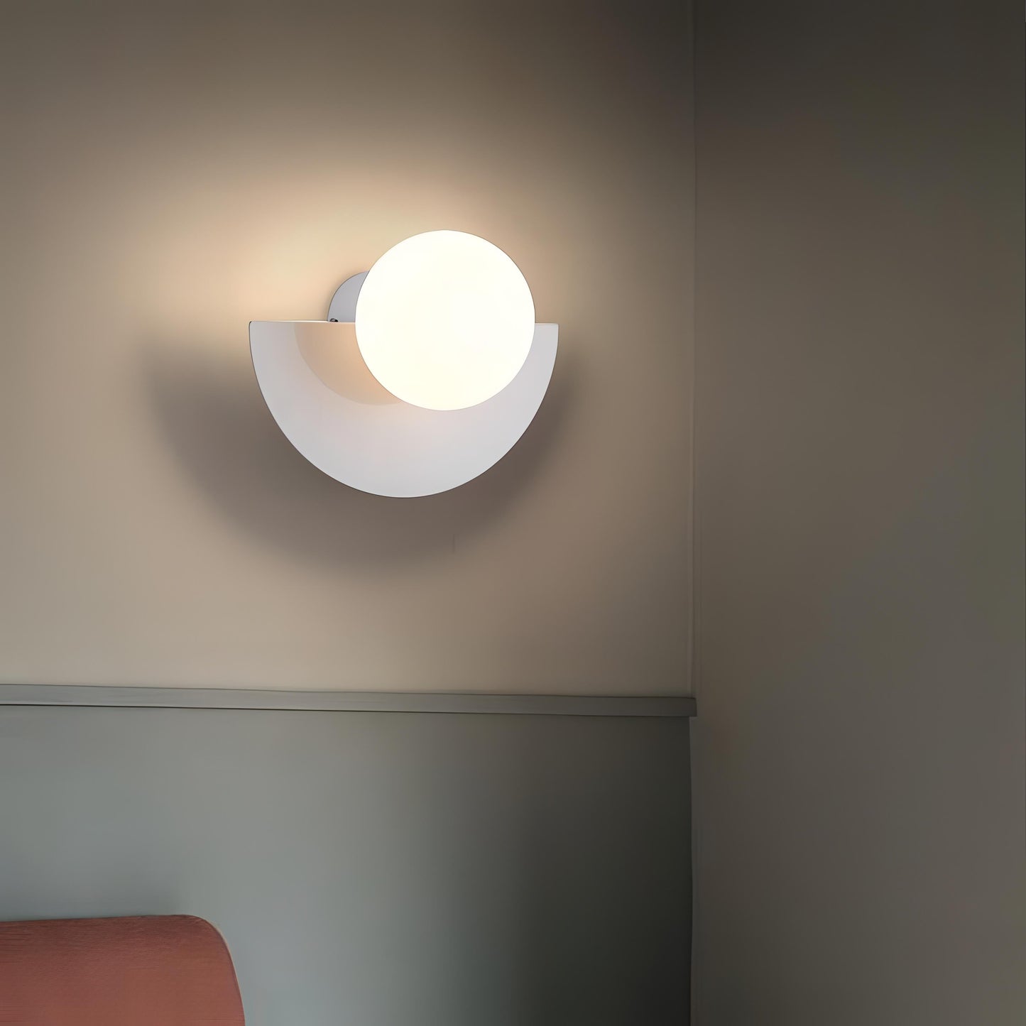 Nordycka Półokrągła Lampa Ścienna