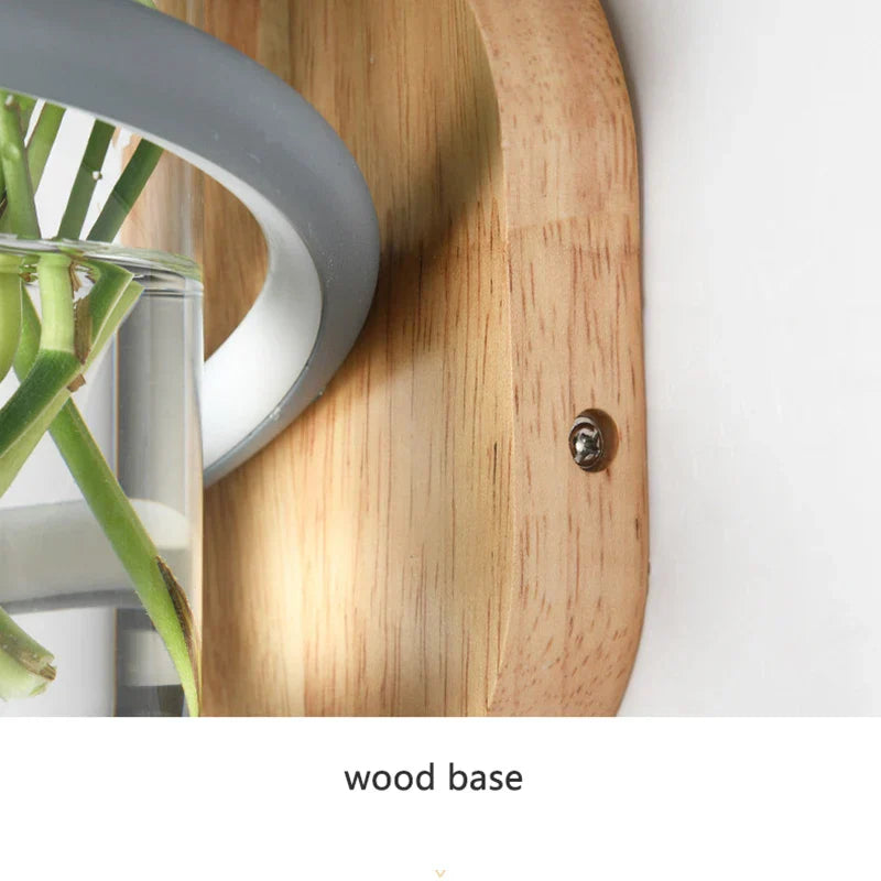 Aplique Exterior Madera Florero
