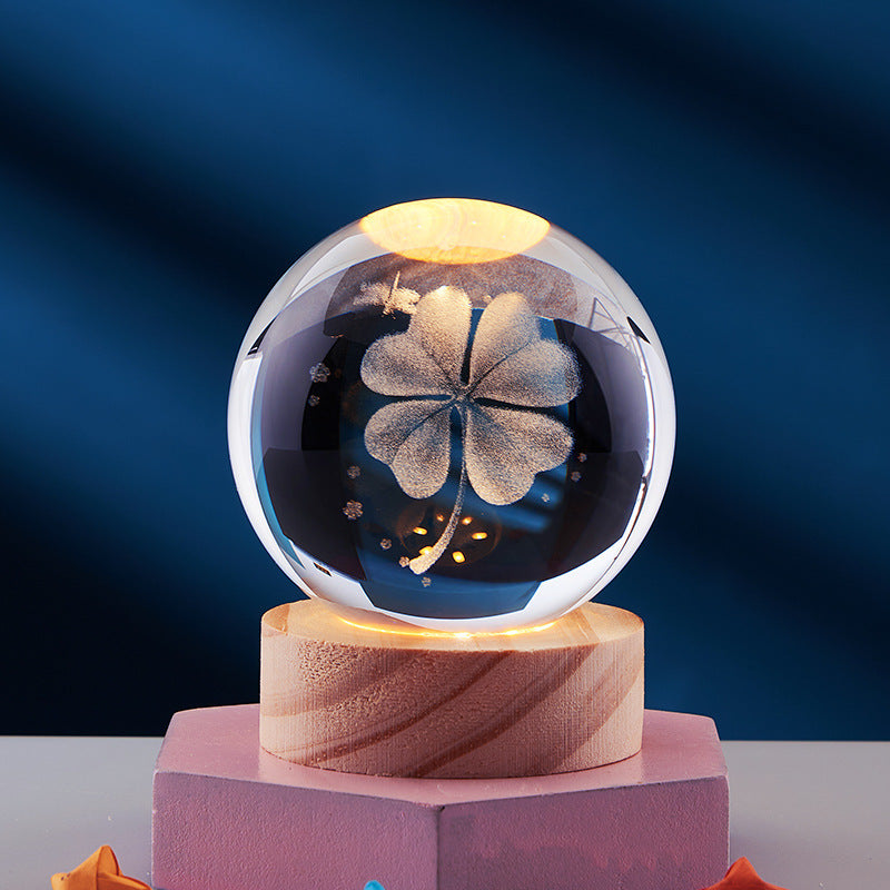 Lámpara Nocturna Cristal 3D