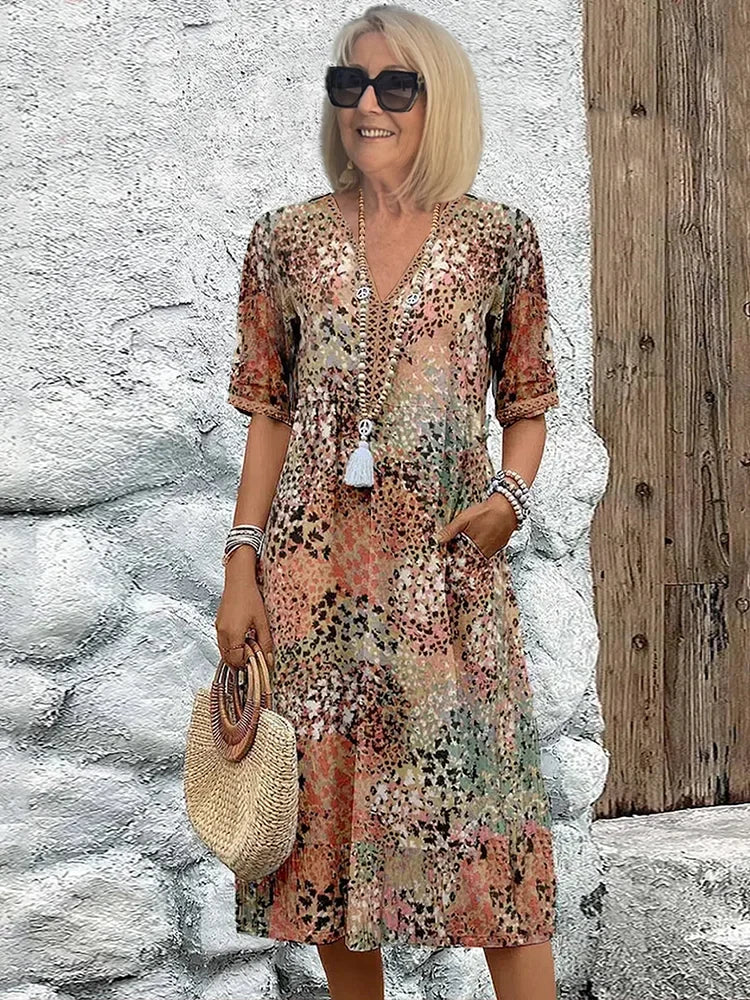 Vestido Midi Escote V