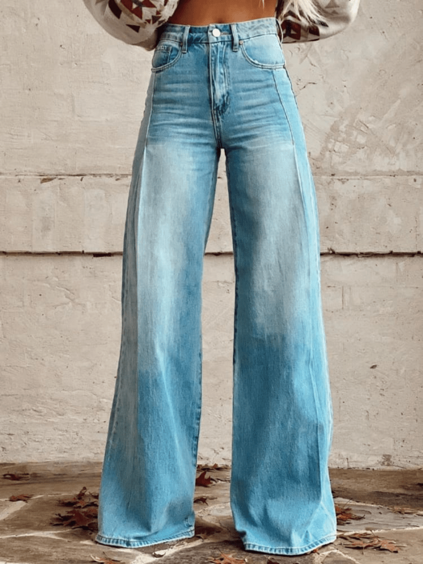 Jeans Acampanados Mujer Retro