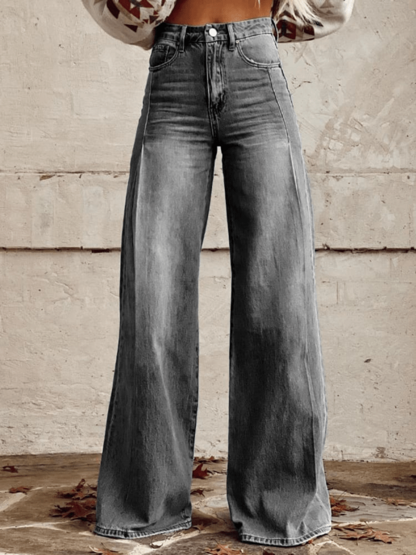 Jeans Acampanados Mujer Retro
