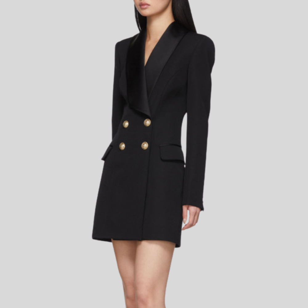 Vestido Blazer Satén
