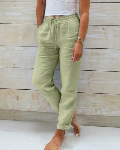 Pantalón Mujer Lino