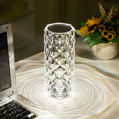 Lámpara Mesa Cristal Táctil