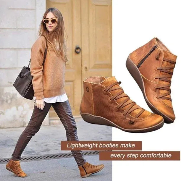 Botas Cuero Mujer Retro