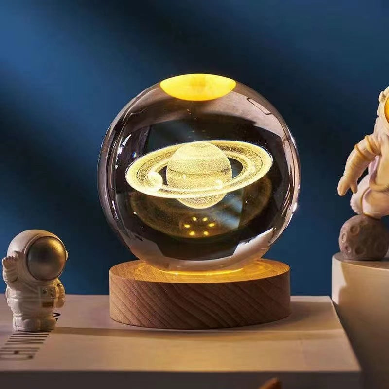 Lámpara Nocturna Cristal 3D