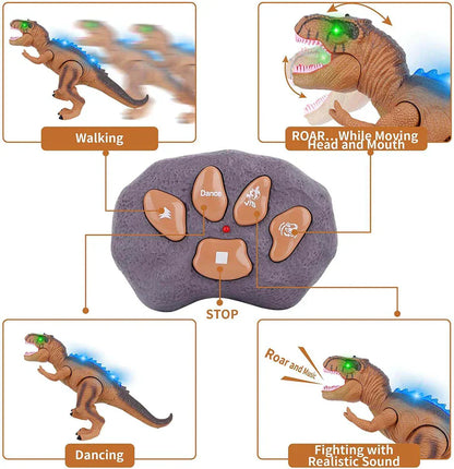 Dinosaurio T-Rex Teledirigido LED