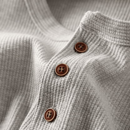 Jersey Henley Algodón Hombre