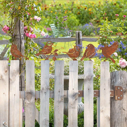 Pájaros Jardín Corten