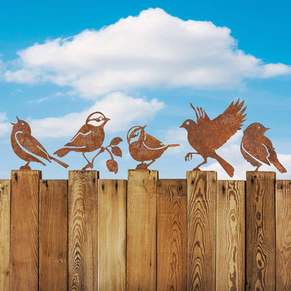 Pájaros Jardín Corten