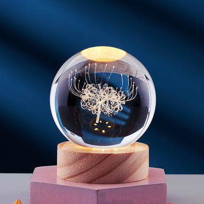 Lámpara Nocturna Cristal 3D