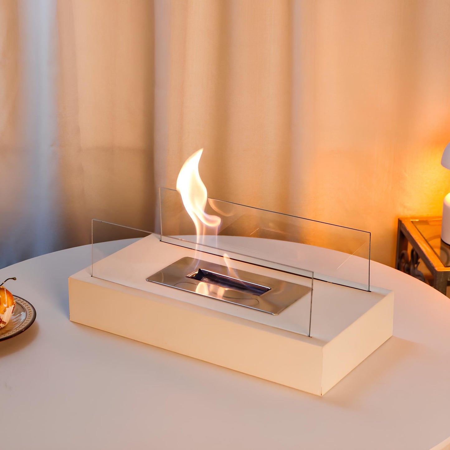 Chimenea Mesa Cristal Entrada