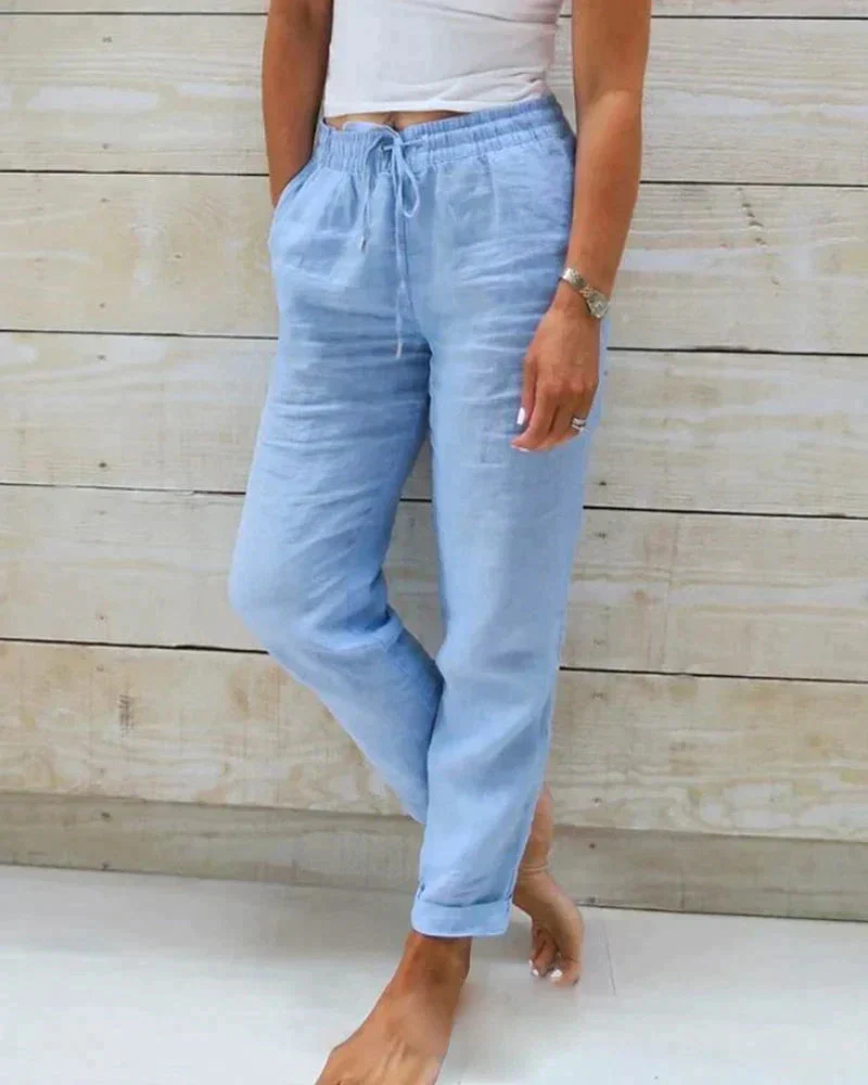 Pantalón Mujer Lino