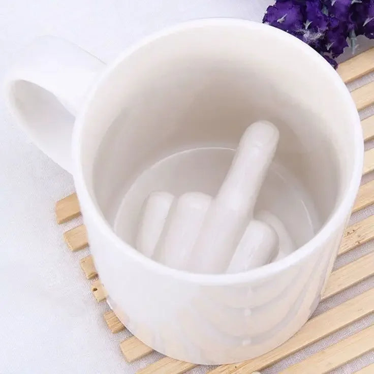 Taza Cerámica Divertida Blanca