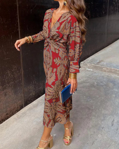 Vestido Midi Estampado