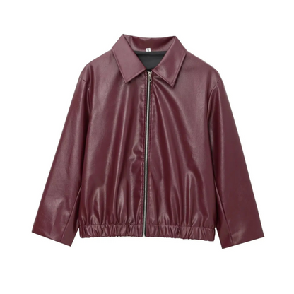 Chaqueta Mujer Cuero Cremallera