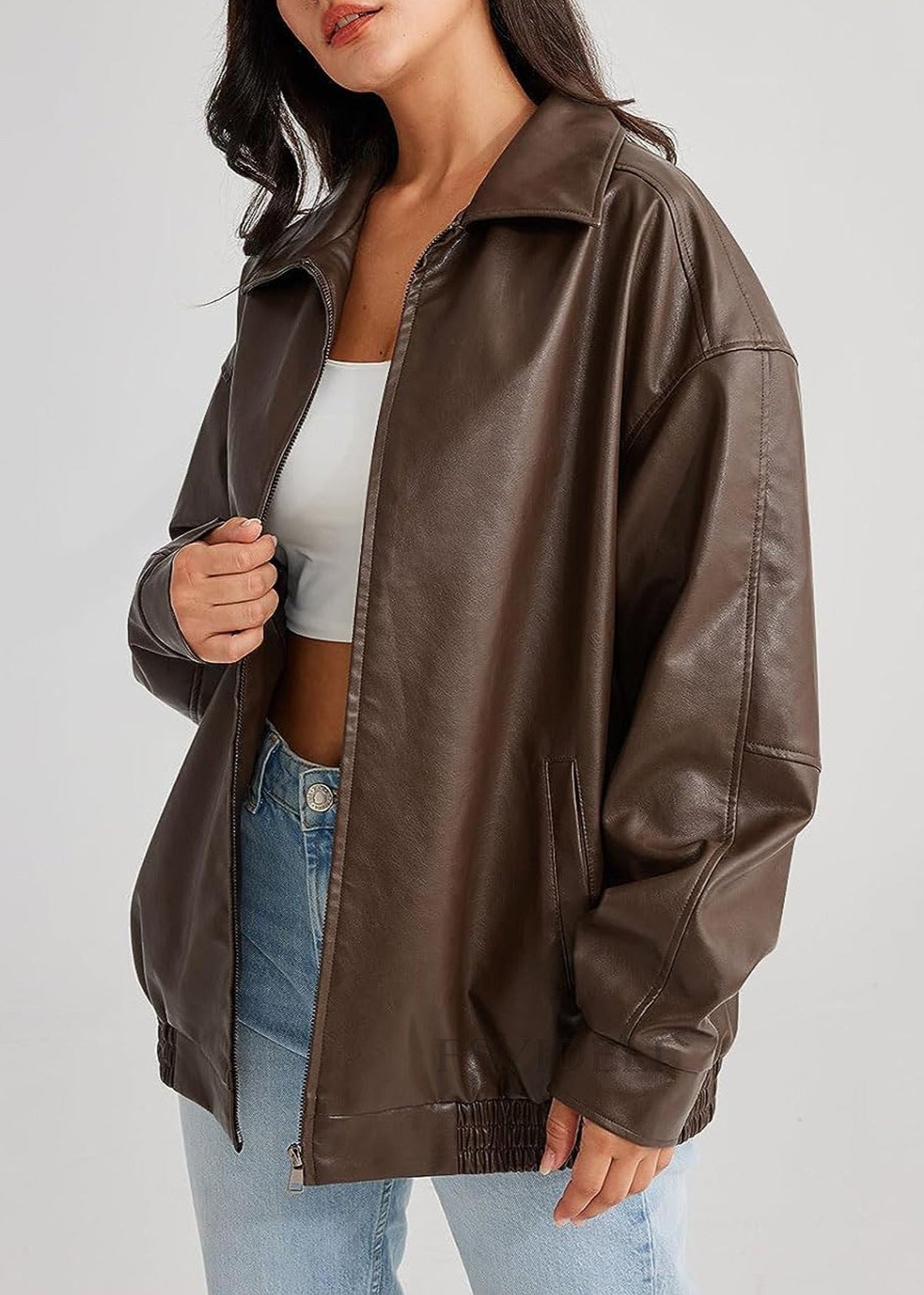 Chaqueta de Cuero Lurean Mujer