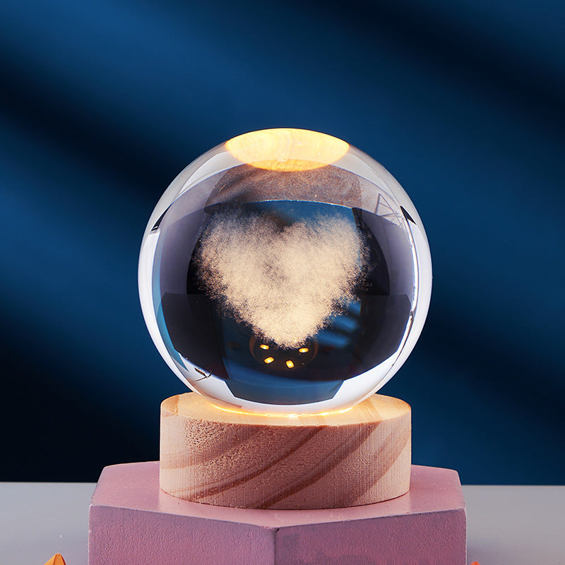 Lámpara Nocturna Cristal 3D