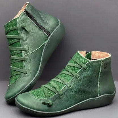 Botas Cuero Mujer Retro