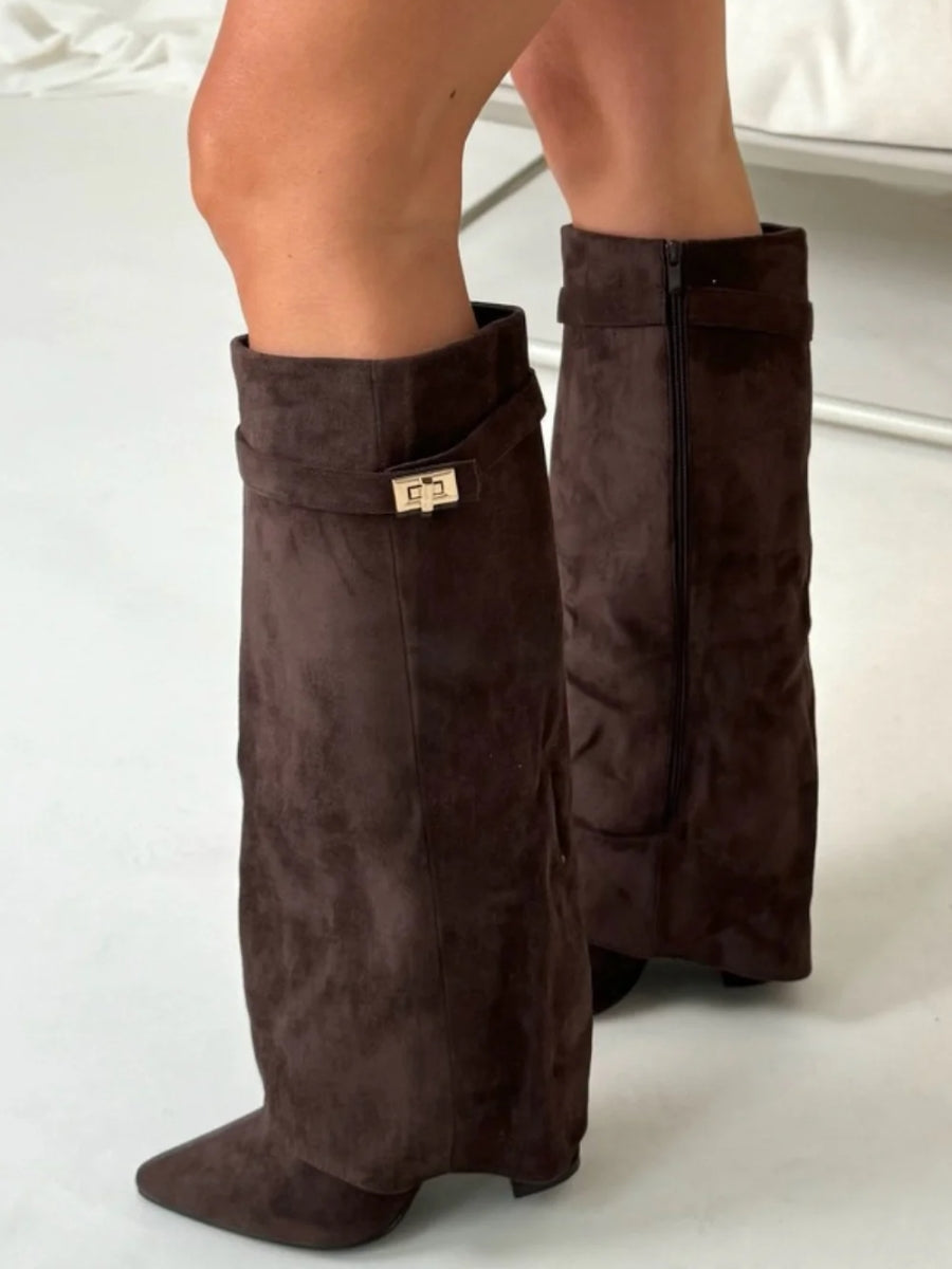 Botas Altas de Cuero Amelène Mujer