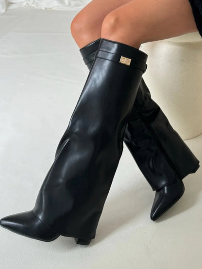 Botas Altas de Cuero Amelène Mujer