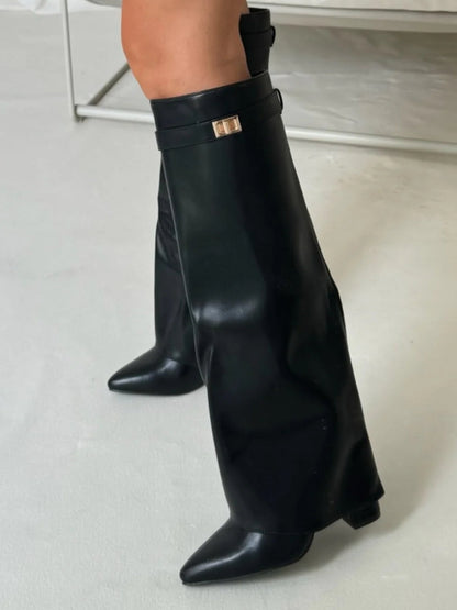 Botas Altas de Cuero Amelène Mujer