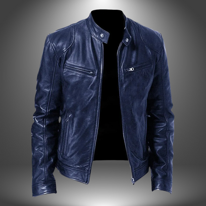 Chaqueta de Piel para Hombre – Estilo Biker