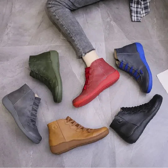 Botas Cuero Mujer Retro