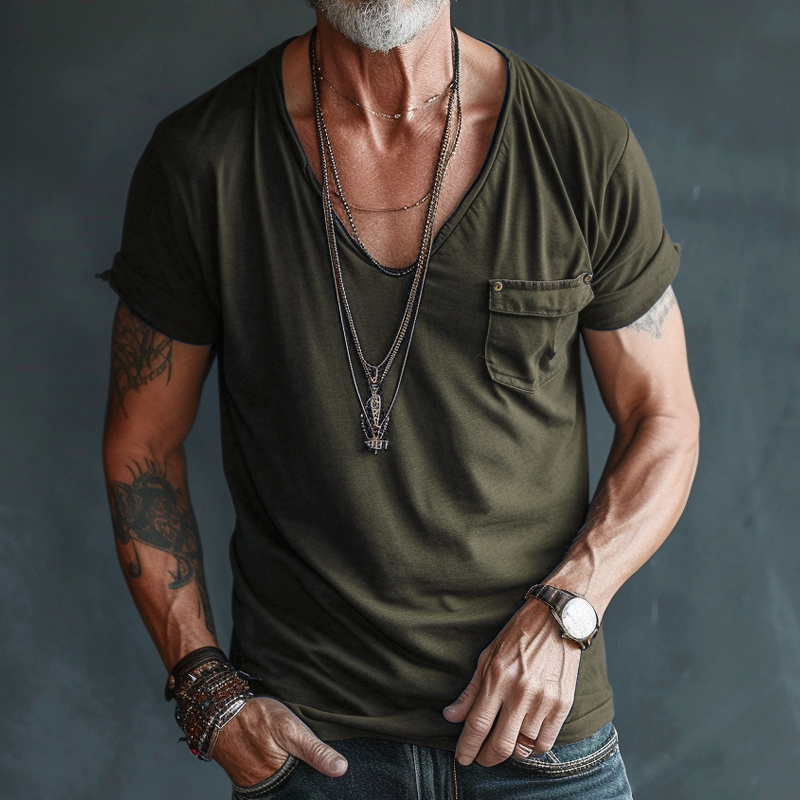 Camiseta Hombre Cuello V