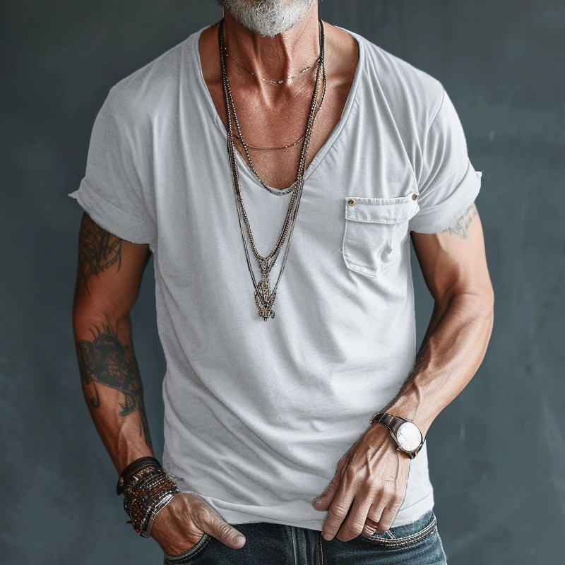 Camiseta Hombre Cuello V