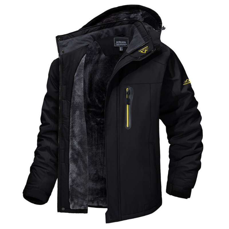 Chaqueta Acolchada Hombre Impermeable con Capucha – Invierno Cálido